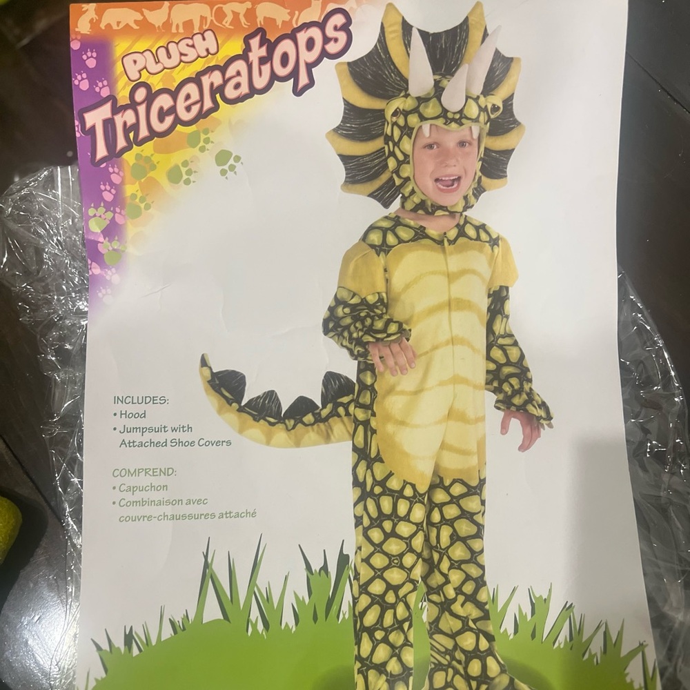 Green Dinosaur Toddler Costume Ages 2-4